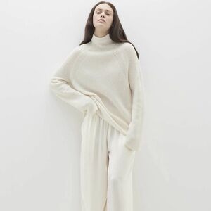 NAKED CASHMERE KORA CASHMERE MOCK NECK SWEATER IVORY SZ SMALL